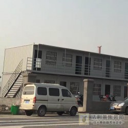 武漢2層的灰色瓦楞板集裝箱房屋 尺寸可定制